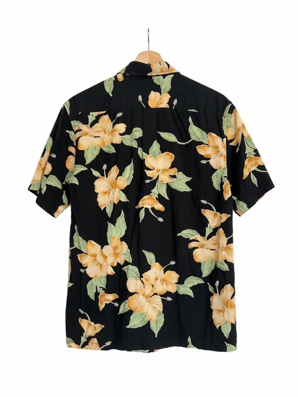 Cooke Street Hawaiian Shirt Men’s S Black Hibiscus Floral Aloha 100% Cotton - Picture 2 of 3